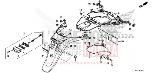 REAR FENDER SH300AK de 2019
